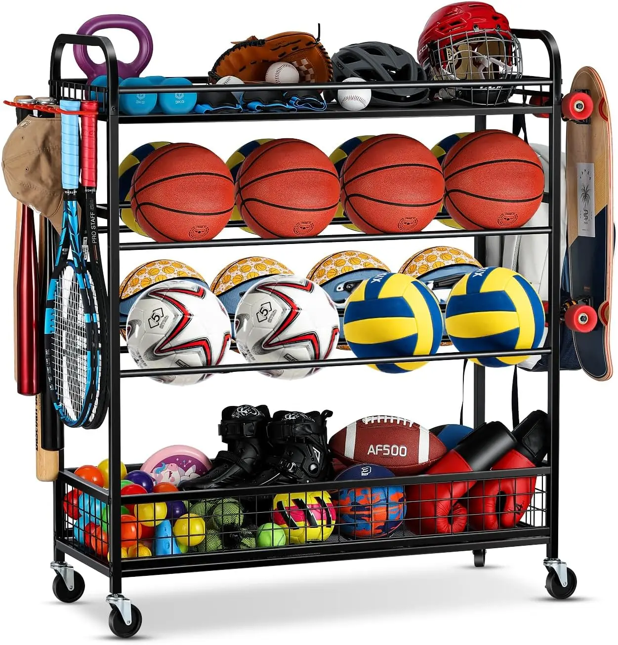 Sports Equipment Garage Organizer - Garage Sports Equipment Organizer Rolling Ball