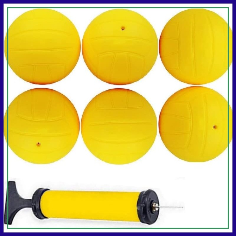 Spike Ball Game - 6 Spike Replacement Balls with Pump