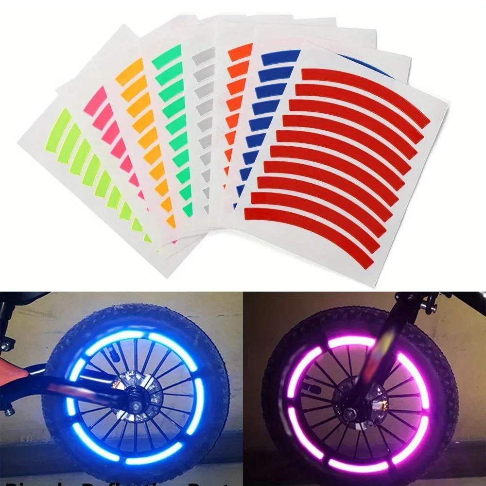 Balance Bike Kids - Colored Reflective Tire Stickers Wheel Decals