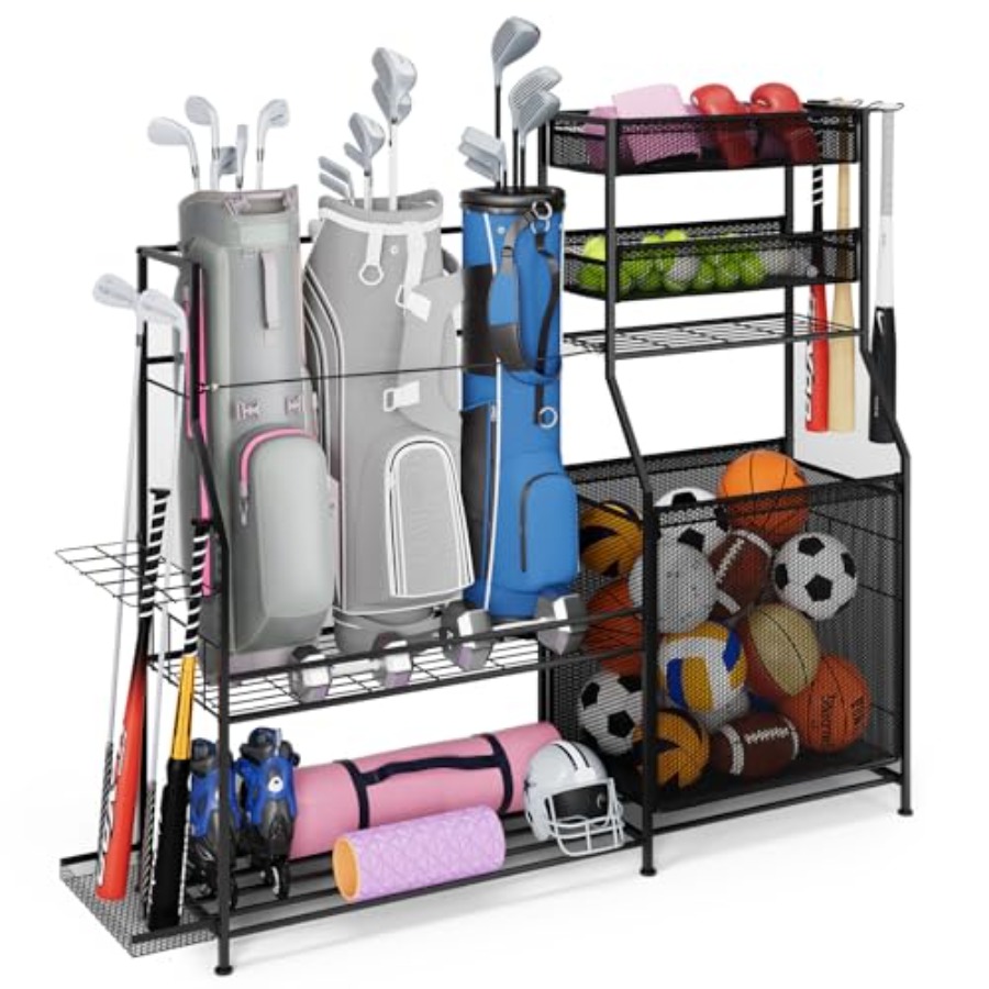 Sports Equipment Garage Organizer - Garage Sports Equipment Organizer for 3