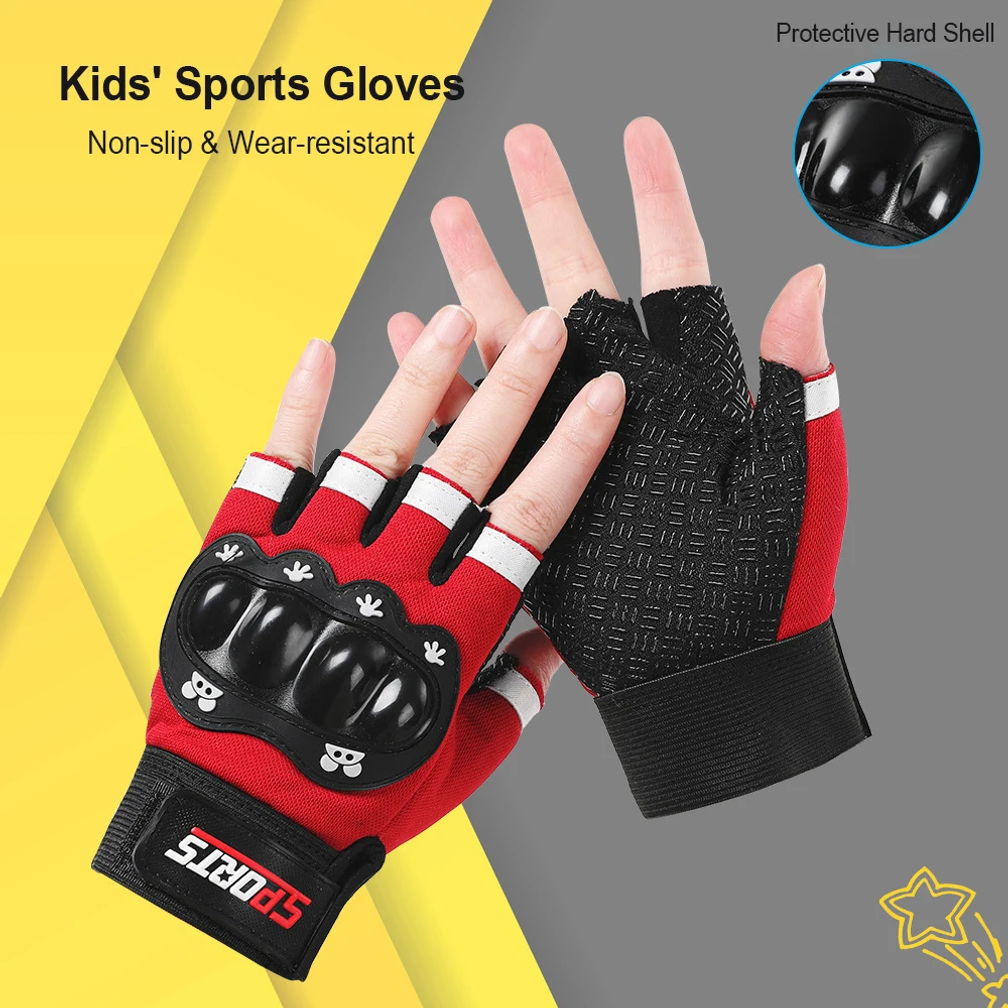 Balance Bike Kids - Children's Sports Gloves Cycling Hard-Shell Safety