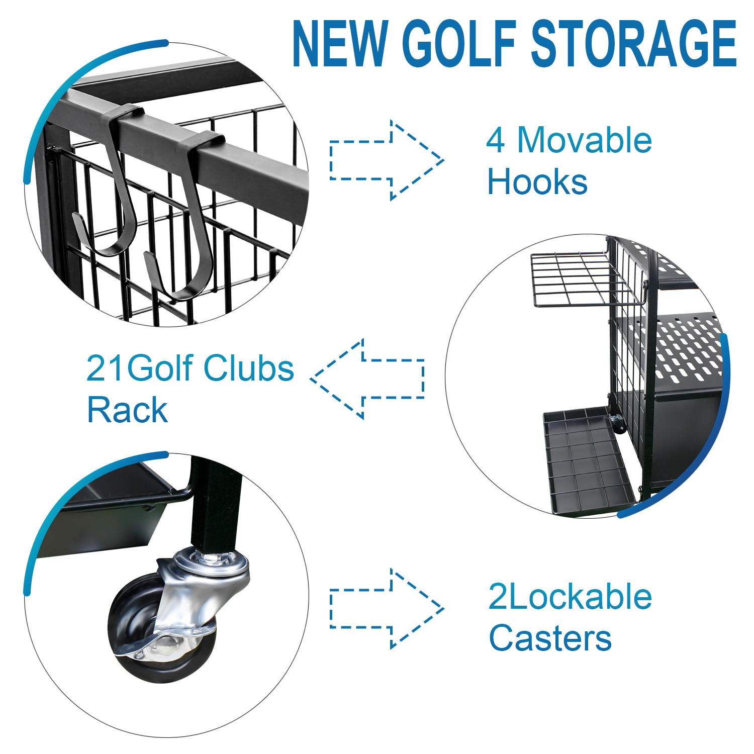 Golf Bag Storage Garage Organi - Sports Equipment Garage Organizer のレビューと価格
