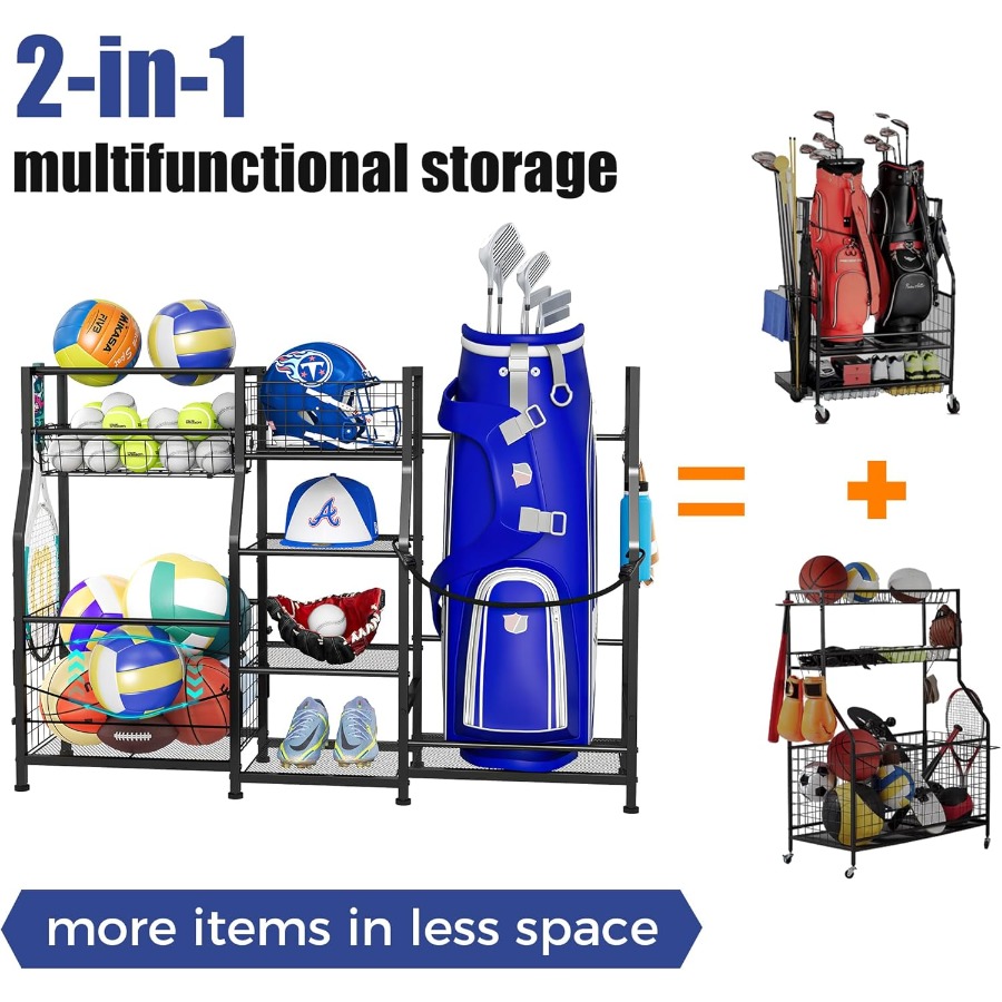 Golf Bag Stand Garage Storage  - Sports Equipment Garage Organizer のレビューと価格