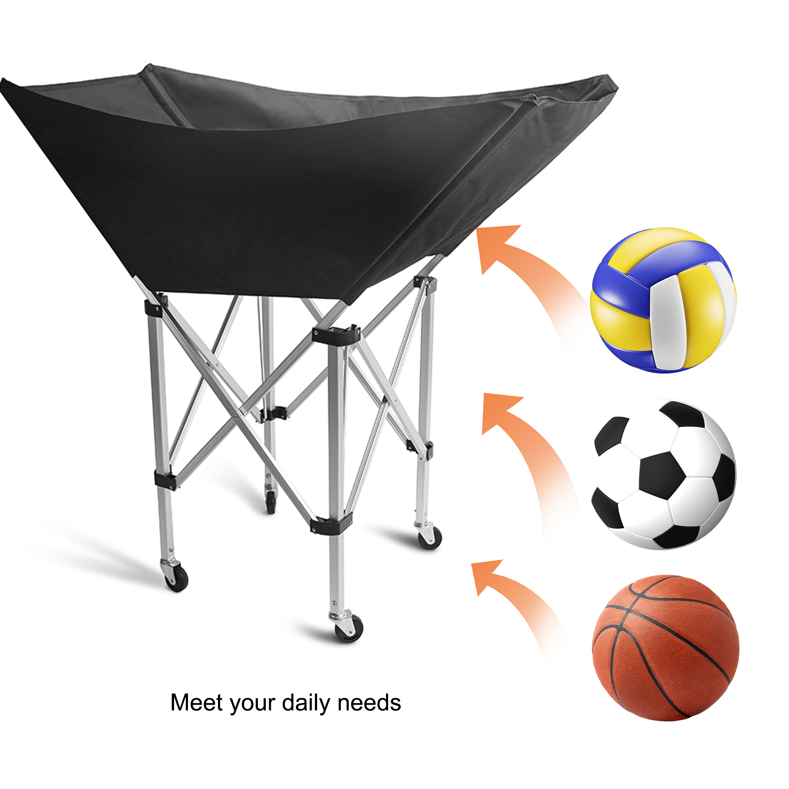 Collapsible Hammock Ball Cart  - Sports Equipment Garage Organizer のレビューと価格
