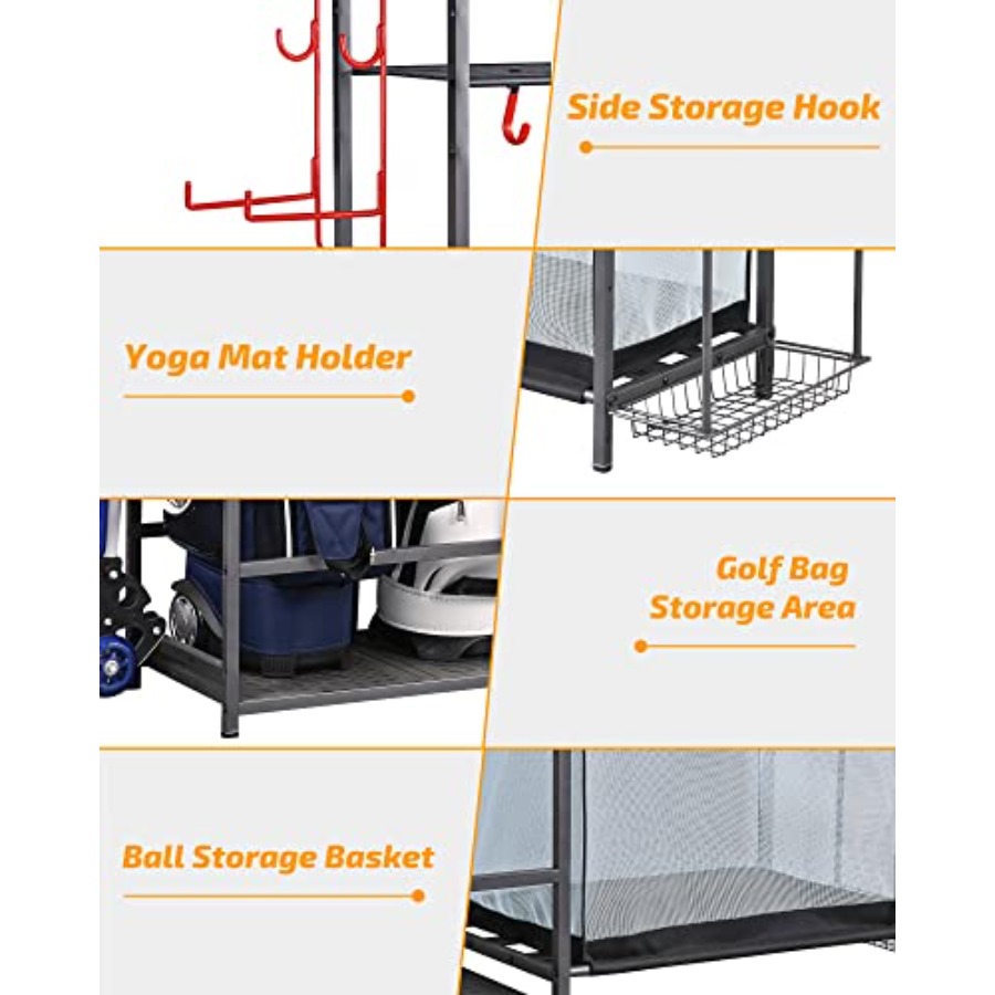 Extra Large Golf Storage Ball  - Sports Equipment Garage Organizer のレビューと価格