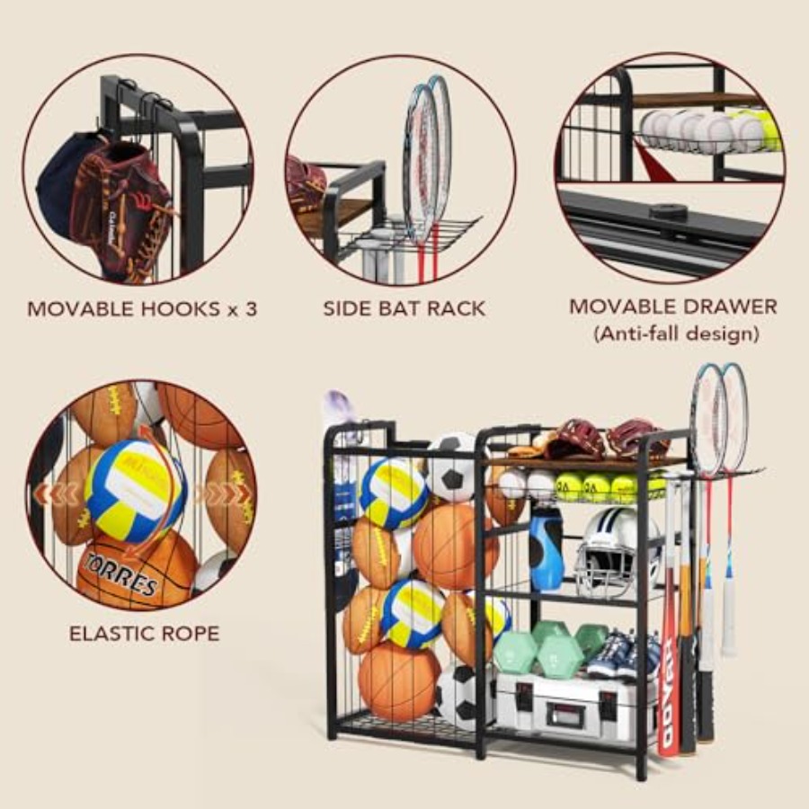 Garage Sports Equipment Organi - Sports Equipment Garage Organizer のレビューと価格