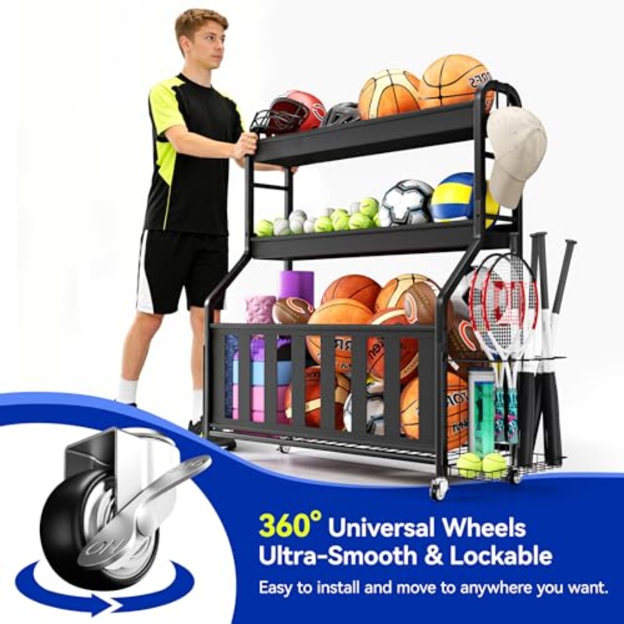 Sports Equipment Organizer Rol - Sports Equipment Garage Organizer のレビューと価格