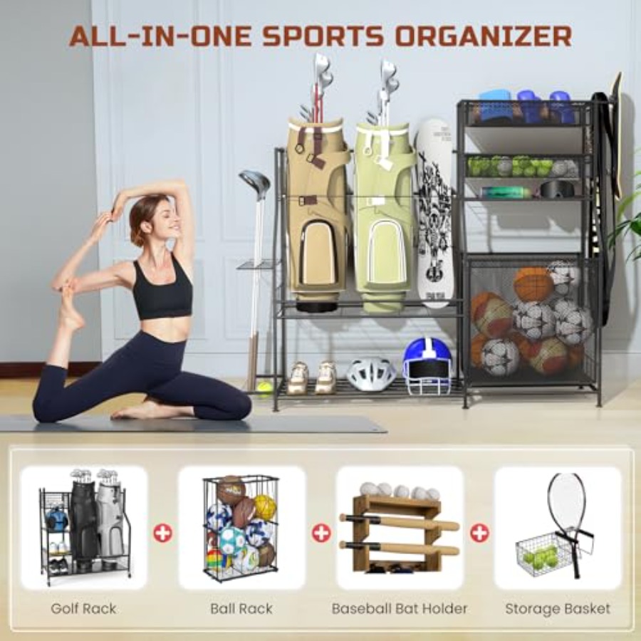 Garage Sports Equipment Organi - Sports Equipment Garage Organizer のレビューと価格