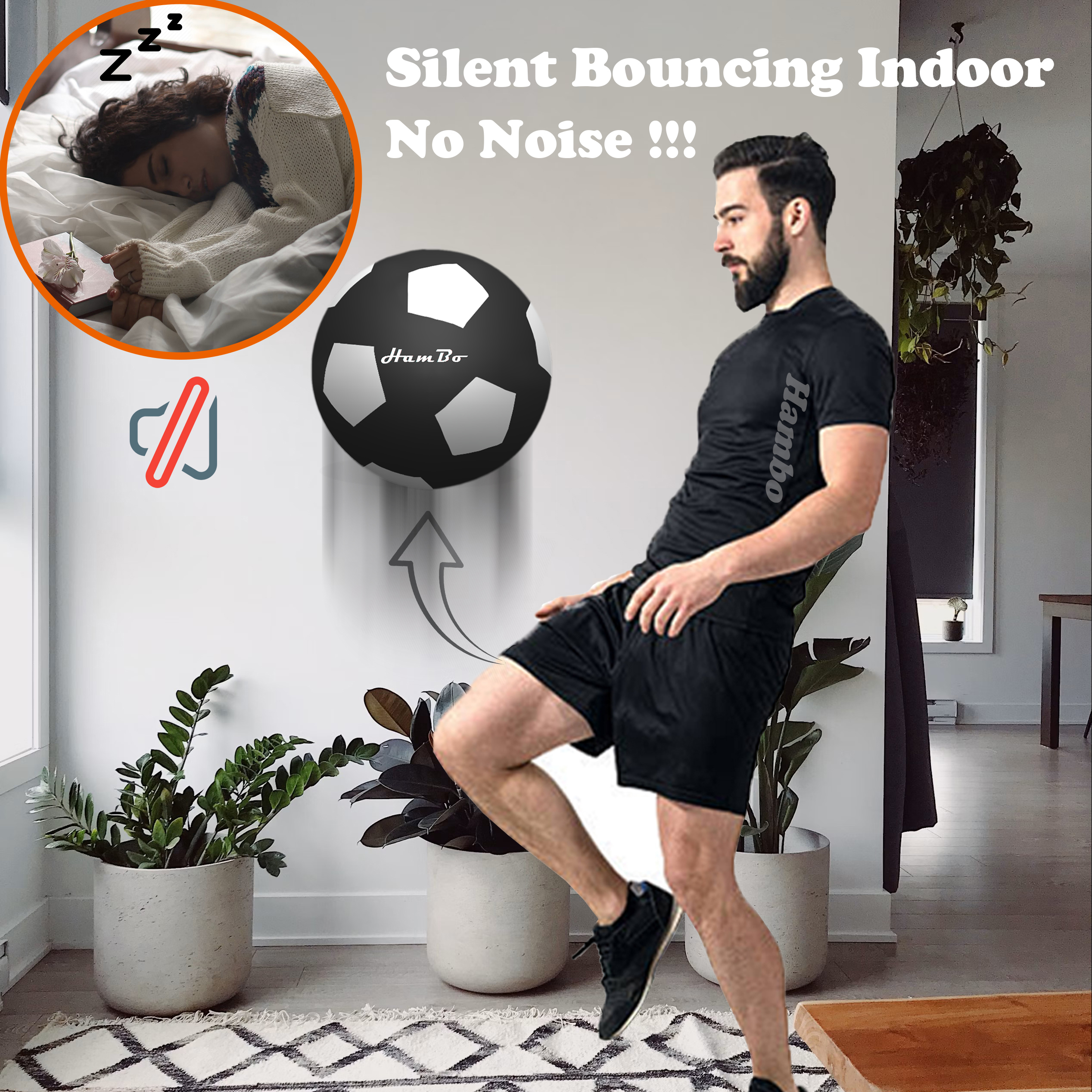 Silent Football Size 3#/5#/7#  - Spike Ball Game のレビューと価格